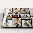 thumbnail image 4 of Personalized Picture Blankets with Family is Everything Custom Blanket with Picture for Mom Dad Grandpa Grandma Daughter Son Customized Throw Blankets for Thanksgiving Christmas, 4 of 6