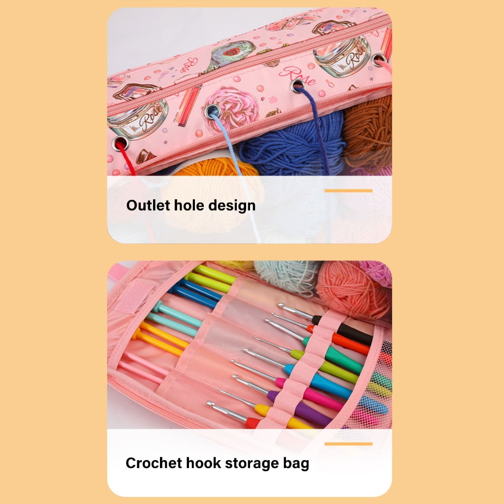 Crochet Craft Bag Yarn Storage Bag Large Capacity Knitting Supplies Organizers
