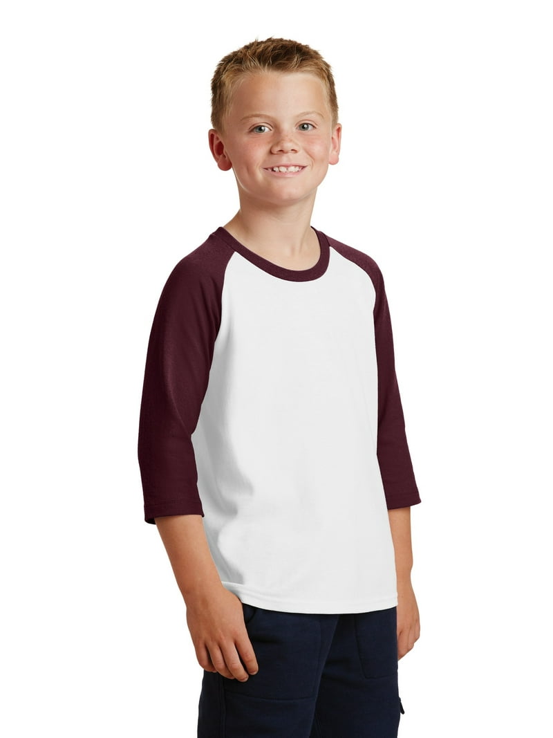 Port Co Teen Unisex Regular Plain Long Sleeves T-Shirt Wht