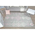thumbnail image 5 of Soleil BR15E Native Blush Tribal Moroccan gray Area Rug, 5'x7', 5 of 9
