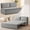 Gray, variant on ijuicy 43.5" Twin Sleeper Sofa Bed, Pull Out Couch with Throw Pillows, Upholstered Corduroy Futon for Living Room, Beige