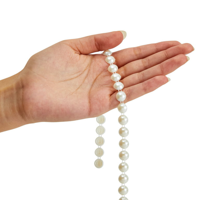 12mm X 10yds Pearl Garland Ivory 