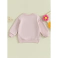 thumbnail image 4 of Toddler Girls Valentine's Day Sweatshirts 6M 12M 18M 24M 3Y 4Y Long Sleeve O-neck Letter Heart Embroidery Pullover Tops, 4 of 9