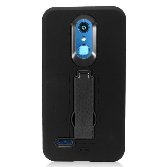 GSA Hybrid Armor Case w/Stand - Black For LG K30, Phoenix Plus, Xpression Plus, Harmony2, Premier Pro LTE