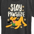thumbnail image 3 of Disney Classics - Cats & Dogs - Stay Pawsitive - Women's Short Sleeve Graphic T-Shirt, 3 of 5