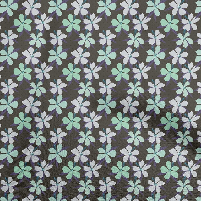 oneOone Silk Tabby Brown Fabric Tropical Floral Sewing Craft Projects Fabric Prints By Yard 42 Inch Wide
