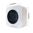 thumbnail image 3 of Calefactor de pared 2000W de alta potencia | Calentador eléctrico de cerámica de calentamiento rápido | Oscilación automática | Termostato ajustable | Protección contra vuelcos y sobrecalentamiento, 3 of 9