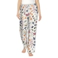 thumbnail image 2 of Goofa Watercolor Floral Printed Soft Pajama Pants for Women, Wide Leg Comfy Casual Lounge Yoga Pants-X-Large, 2 of 9