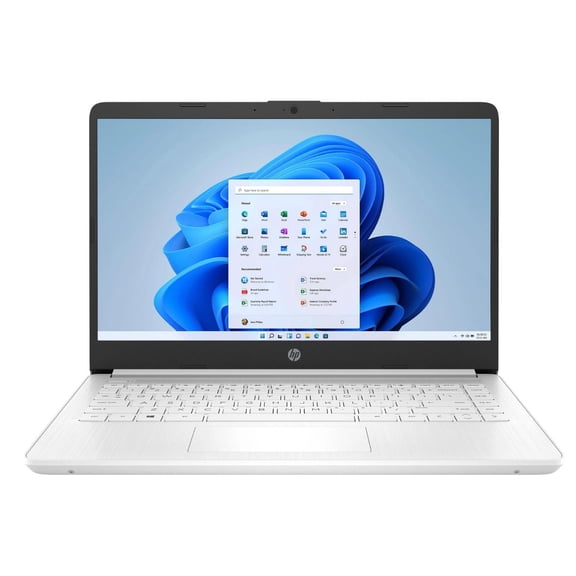 Restored HP 14-dq3000dx 14" Intel Celeron N4500 1.1 GHz 4GB 64GB eMMC Intel UHD Graphics Windows 11 Home Laptop, White - B4GX5UA (Refurbished)