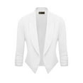 thumbnail image 2 of Hybrid & Company Womens Casual Work Office Open Front Blazer Jacket with Removable Shoulder Pads Made in USA, 2 of 4