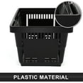 thumbnail image 2 of 21L Shopping Basket Black Basket With Plastic Handles For Supermarket shop Black Plastic Shopping Basket Convenient Sundries Laundry Basket 12 Pack Shopping Basket, 2 of 6