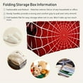 thumbnail image 4 of Red Spider Web Printed Laundry Basket, Thick Oxford Fabric Foldable Laundry Basket, Large Capacity for Easy Storage, Bathroom Decoration and Accessories, Bathroom Organization and Storage, Shelf Bask, 4 of 9