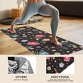 thumbnail image 4 of Pioneer Flower Floral Print Pattern Hot Yoga Mat Towel Non Slip for Hot Yoga - Quick-Drying Yoga Mat Cover with 4 Corner Pockets with Travel Bag - Hot Yoga Towel Non Slip 74"x26", 4 of 6