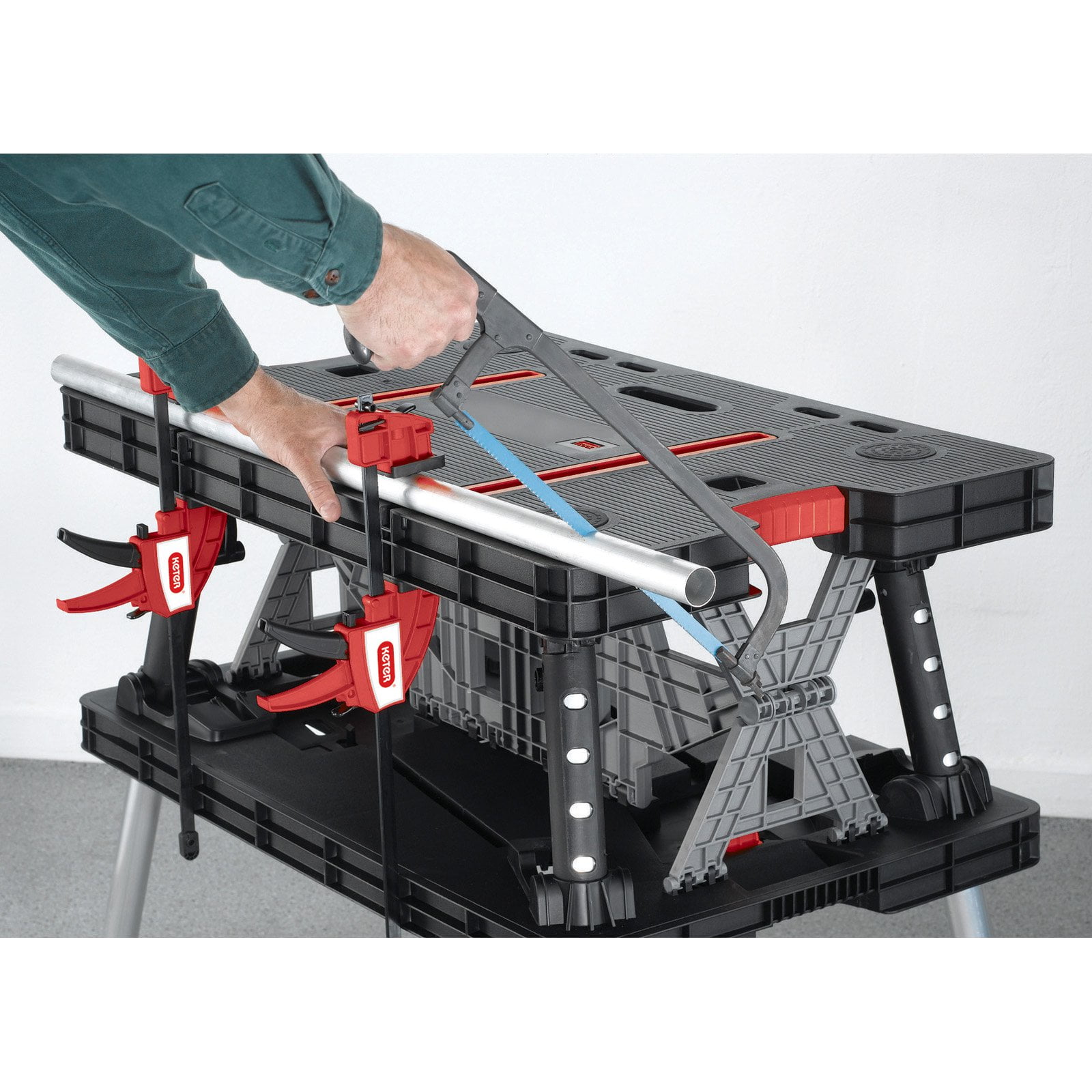 Keter Adjustable Folding Work Table Com