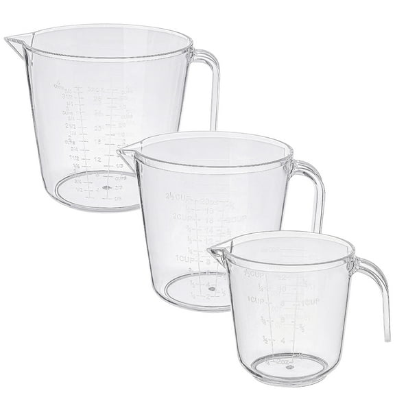 WHAMVOX  3 Pcs Digital Kitchen Measuring Cup Graduated Office