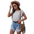 thumbnail image 2 of JWD Summer Ruffle Short Sleeve Knit Tunic Tops Shirts Tank Tee Blouse For Women, 2 of 6