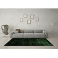 thumbnail image 3 of Ahgly Company Machine Washable Indoor Square Abstract Emerald Green Modern Area Rugs, 8' Square, 3 of 4