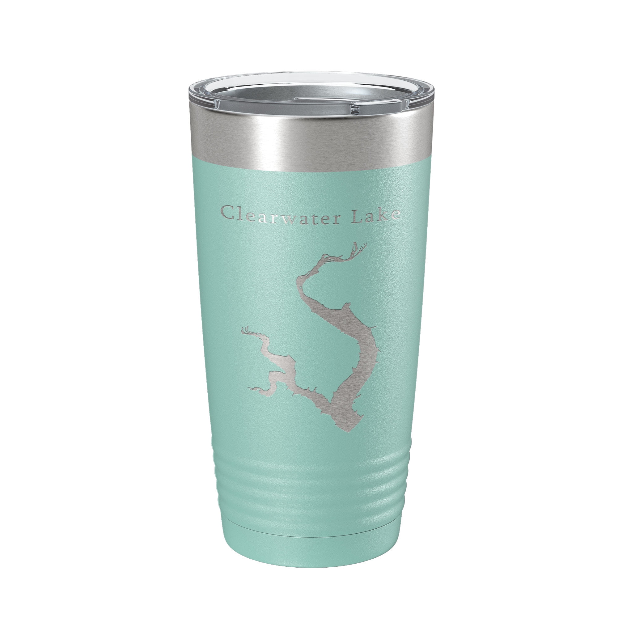 Clearwater Lake Map Tumbler Travel Mug Insulated Laser Engraved Coffee
