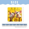 thumbnail image 2 of 16 Inch Wall Clock Battery Operated Square Clock Decorative for Office, Kitchen, Outdoor, Living Room，Cute Pig Fence Sunflower Creative, 2 of 4