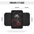 thumbnail image 6 of Chririnla Auto Center Console Cover Pad for Vehicle Interior, Washable Soft Car Center Console Cover for Van Auto Armrest Cover, Skull with Roses & Crows Gothic Pattern, 6 of 6