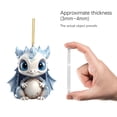 thumbnail image 5 of SIfdSeng Hanging Decorations Cute Little Dragon Christmas Pattern Print Home Tree Pendant Christmas Tree Pendant Home Decoration Window Sill Car Pendant Backpack Pendant Celadon Color, 5 of 5