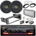thumbnail image 1 of JVC KD-X380BTS Single DIN Bluetooth USB AUX AM/FM Radio Stereo LED SiriusXM Car Audio Receiver, Kicker 46CSC654 300-Watt 6.5" CS Series 2-Way Coaxial Speakers, Harley 98-2013 FLHX Install Adapter Kit, 1 of 7