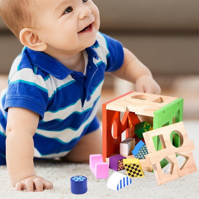 Bloques de construcción de clasificación de formas de , actividad de aprendizaje de geometría, habilidad fina, juguete clásico para niños