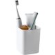 thumbnail image 1 of Portacepillos de dientes de bambú para baños, 3 ranuras para cepillos de dientes y pasta de dientes, organizador de mostrador de baño para cepillos de dientes eléctricos, hilo dental, maquinillas de, 1 of 8