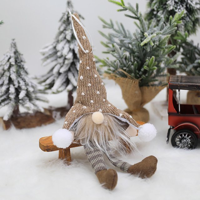 Adornos para árboles de Navidad Feliz Navidad Decoración Luces Rudolph Enano Muñeca sin rostro Adornos de gnomos Wmkox8yii gf5779