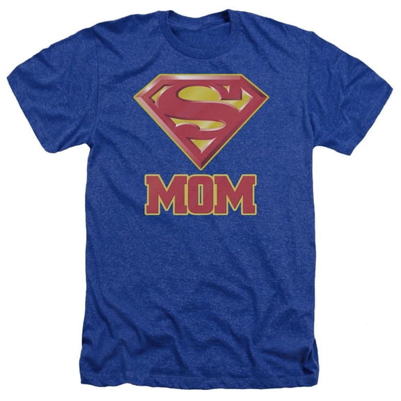 Superman Men's Super Mom T-shirt Medium Royal