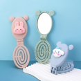 thumbnail image 5 of Folding Travel Mirror Hair Brushes Folding Pocket Hair Brush Mini Hair Comb Compact Travel Hair Massage Comb for Women Pink, 5 of 5
