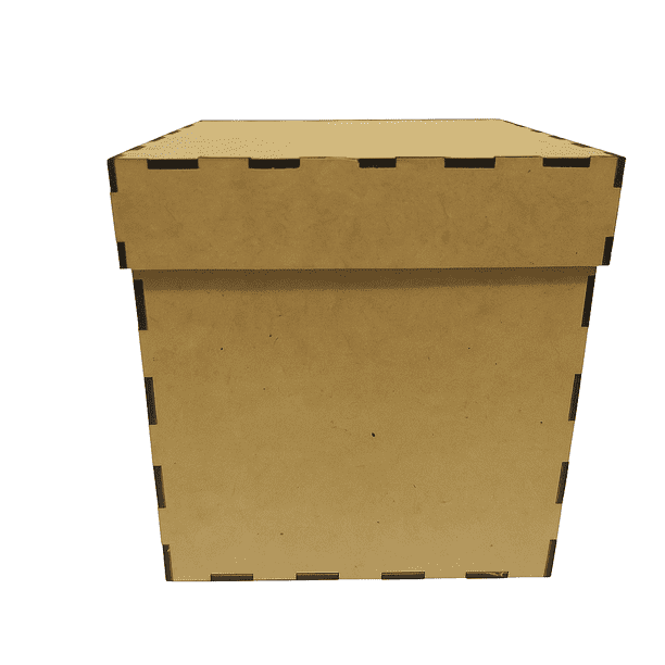 Paquete con 12 cajas de madera MDF 15x15 cm con tapa color natural, ideales para decoración, almacenamiento, regalos