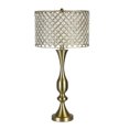 thumbnail image 2 of Lampe de Table Plaquée Or 27.5" avec Abat-Jour en Cristal, 2 of 5