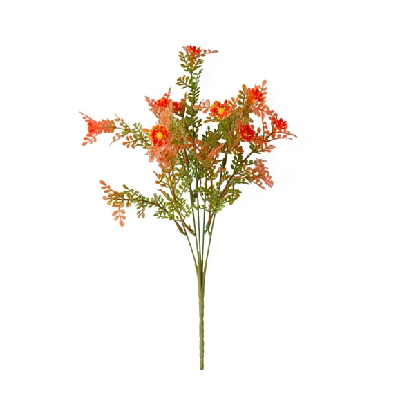 WWG Artificial Fall Flowers Plastic Branches, Realistic Autumn Leaves Decor, Flexible Bendable, 13.78 Inch Table Centerpiece, for Home Office Garden Fall Party Decor, No Vase Included