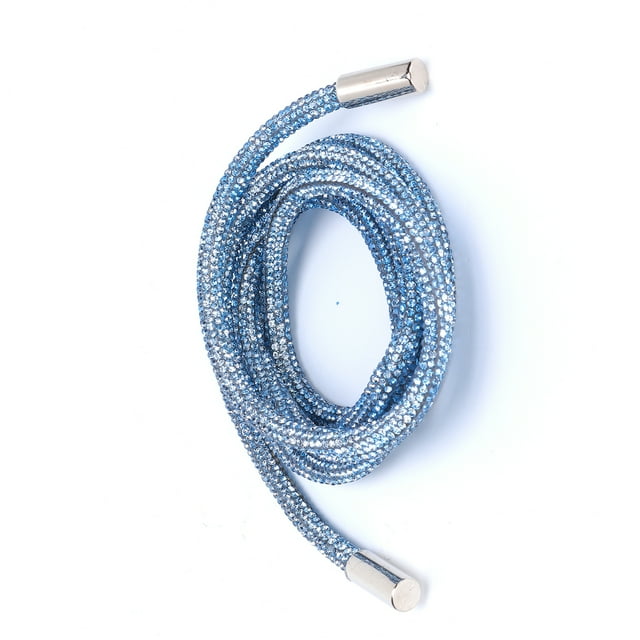 Rhinestones Glitter Rope, 6mm / 0.2in Shiny Rhinestone Rhinestone Rope Rhinestone Rope Durable For DIY Sewing Shoelaces Light Blue,AB Color