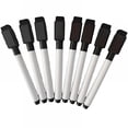 thumbnail image 4 of CCOCC 2026 New 8 Pcs Black Magnetic Dry Erase Markers with Eraser Cap, White Board Mini Dry Erase Markers Bulk, Fine Point Tip White Board Markers for Home Office Supplies, 4 of 7