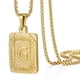 thumbnail image 1 of Collar sencillo de acero inoxidable de 18 quilates estilo hip hop para hombre, colgante con letras de acero de titanio y oro europeo y americano HIPHOP, 1 of 6
