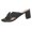 Black, variant on WRKEKC Womens Slippers Fabric Accent Strap Chunky Heel Casual Slides Vacation Summer Fall Flip Flops for Women
