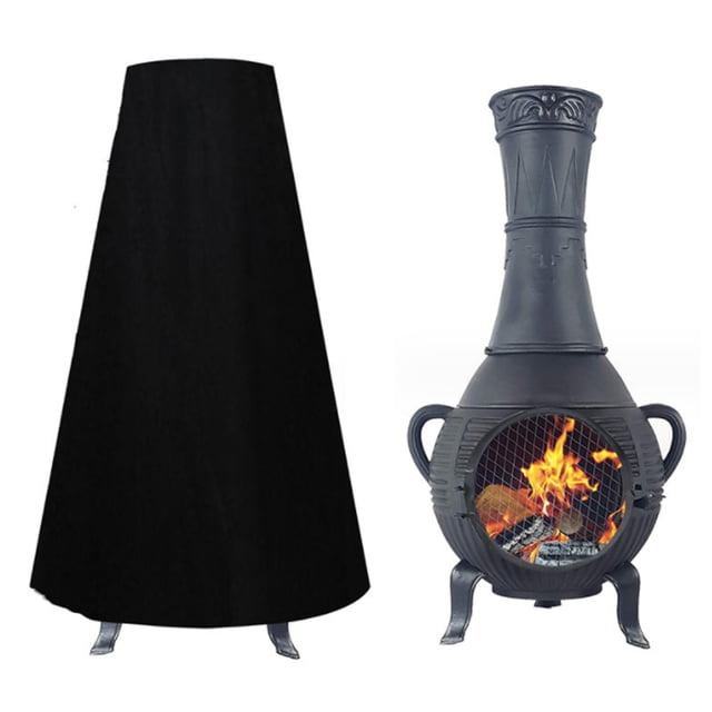 Waterproof Chiminea Cover 210D Oxford Cloth Dustproof Fits Most Fire Pits Versatile Easy To Use, For Gardens Balconies