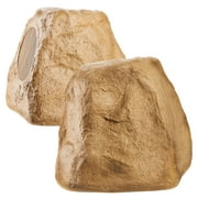 OSD Audio BTR150 5.25 Bluetooth Outdoor Rock Speaker Pair, 120W, Weather Resistant, Sandstone Canyon Brown