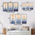 thumbnail image 4 of Designart "Circular Pastel Minimalism Moon Phases VI" Modern Geometric Framed Wall Art Set Of 3 - Pink Abstract Frame Gallery Wall Set For Home Decor, 4 of 7