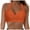 Orange, variant on Women Halter Bikini Tops Push Up Retro Bathing Suits Padded Swimsuit Top Only No Bottom (Green, M)