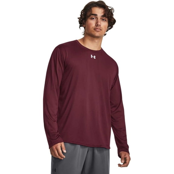 Under Armour 1376843 Men'S Team Tech Long-Sleeve T-Shirt - MAROON