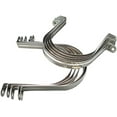 thumbnail image 2 of HWZWT 8 Inch with 2 Hole U-Bracket Stainless Steel Pipe with Tension Clip U-Bracket Rigid Pipe with Tension Clip for Pipe Fixing Silver 8 Inch 4 Pieces Durable and Long Lasting, 2 of 5