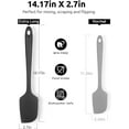 thumbnail image 3 of U-Taste 14in Extra Large Silicone Spatula, 480°F High Heat Resistant BPA-Free Food Grade Kitchen Cooking Baking Mixing One Piece Seamless Flexible Rubber Bowl Scraper for Nonstick Cookware (Black), 3 of 10