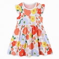 thumbnail image 6 of CAUYDY Toddler Girl Dress Baby Girls Summer Casual Short Sleeve Dresses Little Girl Floral Print Sundress Princess Dress for Kids 2T 3T 4T 5T 6T 7T 8T (Sizes 5-6 Years,D1-Yellow), 6 of 9
