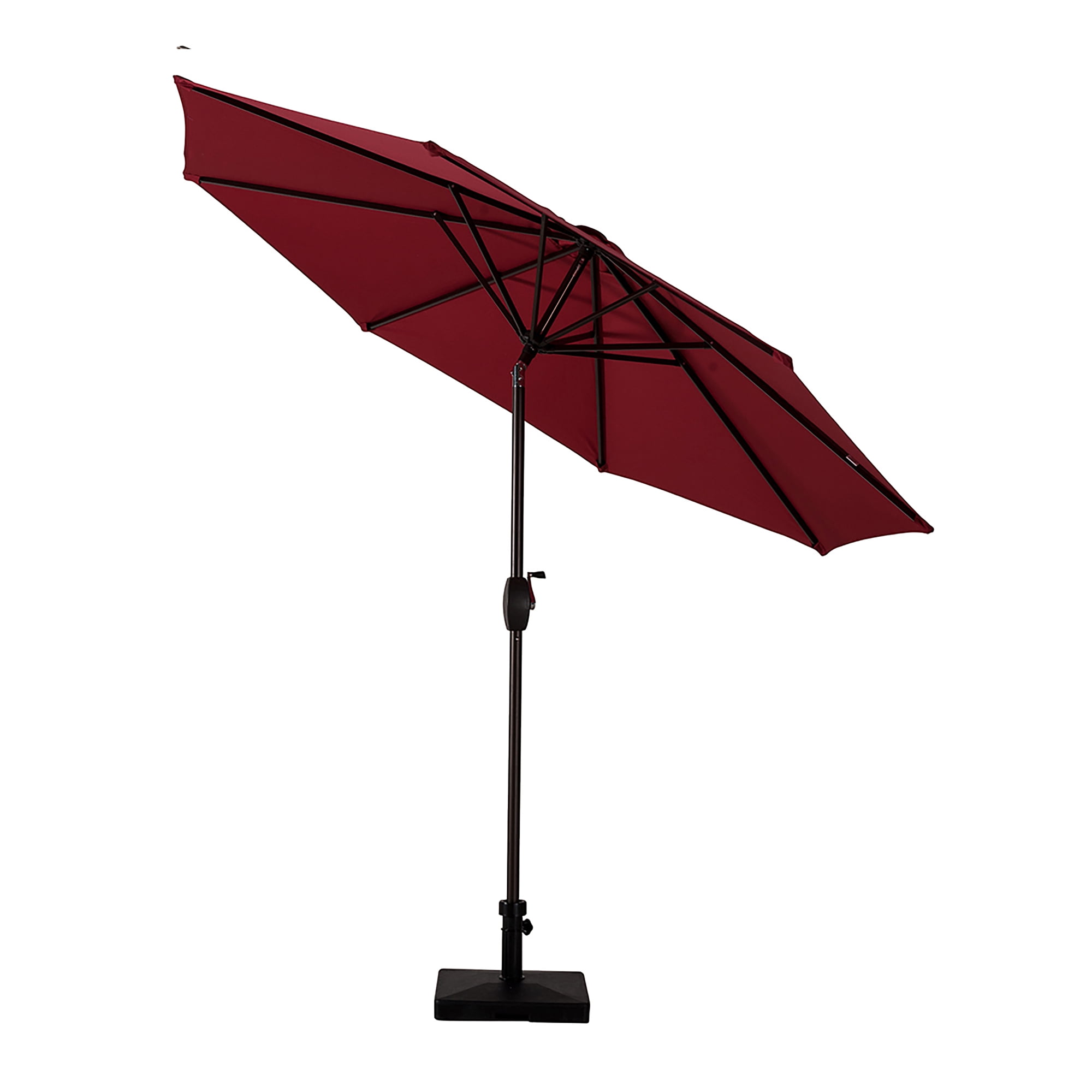 Amada 9 FT Patio Umbrella with 50 Lbs Concrete Umbrella Base