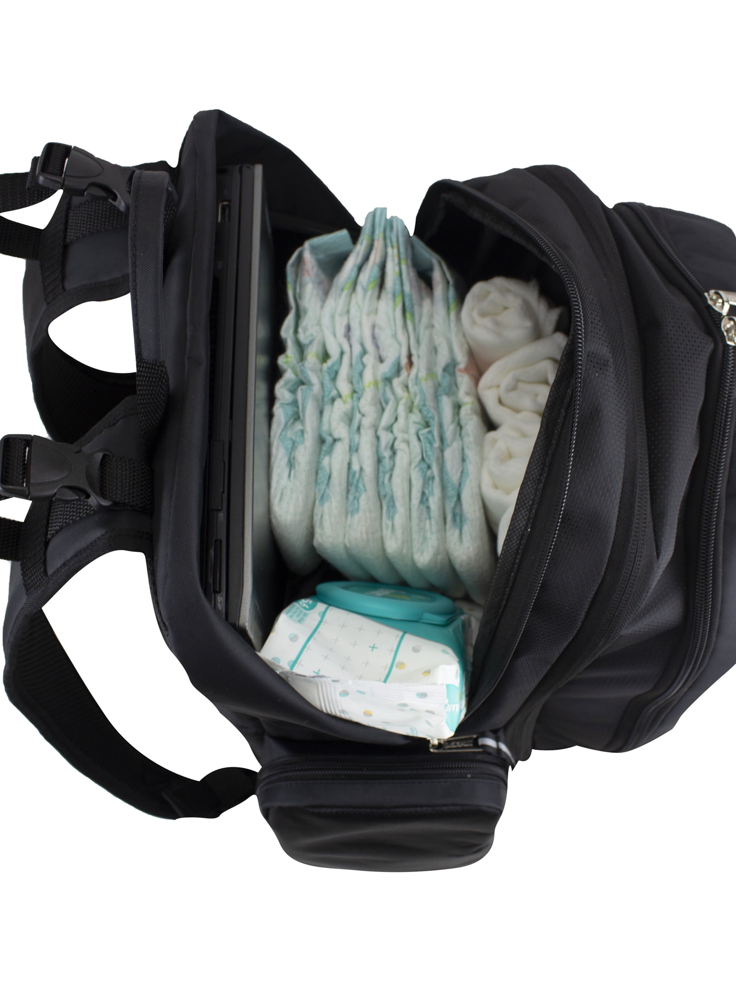 Eastsport Expandable Utopia Backpack Diaper Bag, Black, for Baby, Unisex