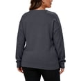 thumbnail image 5 of Womens Knit Plus Size Sweaters V-Neck Long Sleeve Warm Casual Loose Fit Fall Winter Pullover Sweaters Dark Gray XL-5XL, 5 of 7