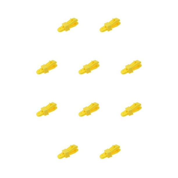 Abrazaderas de cuerda de viento Toystoory 10 piezas accesorio impermeable para acampar Amarillo